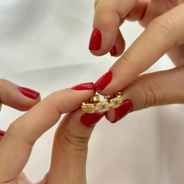 Anillo Cadena Cristal
