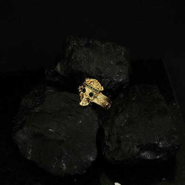 Anillo Calavera Verde