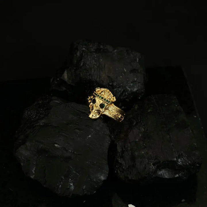 Anillo Calavera Verde