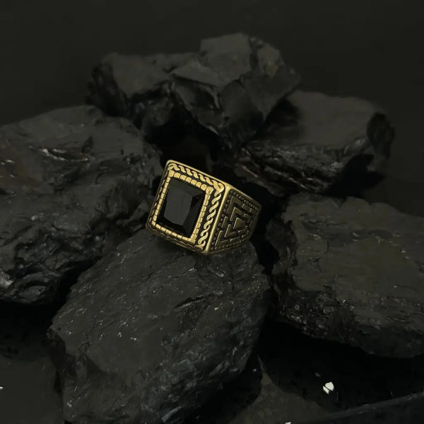Anillo Cristal Negro 6