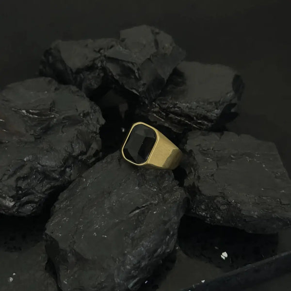 Anillo Cristal Negro 7