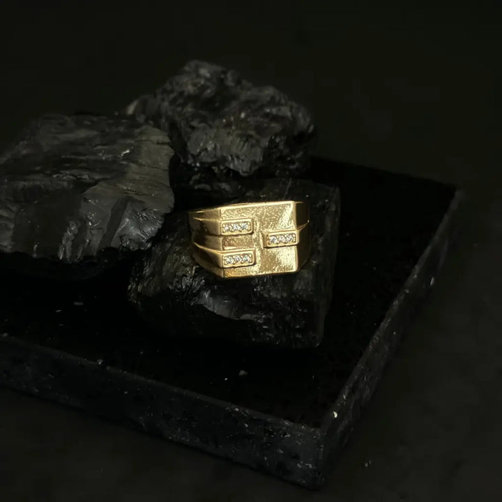 Anillo Cristales Horizontales