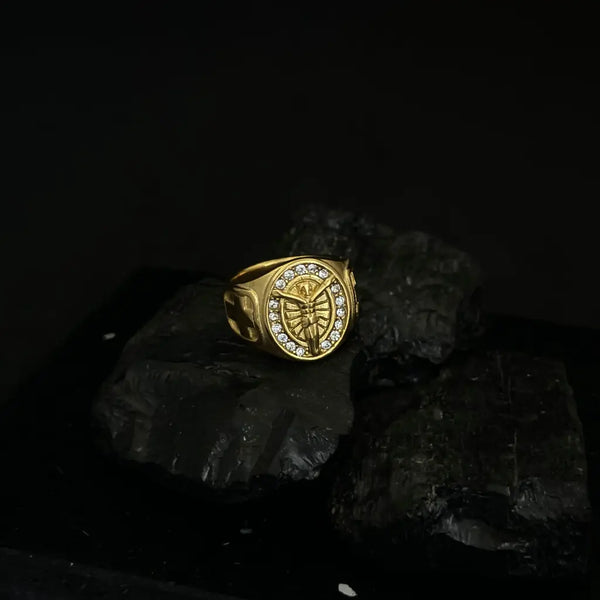 Anillo Crucifijo Cristal