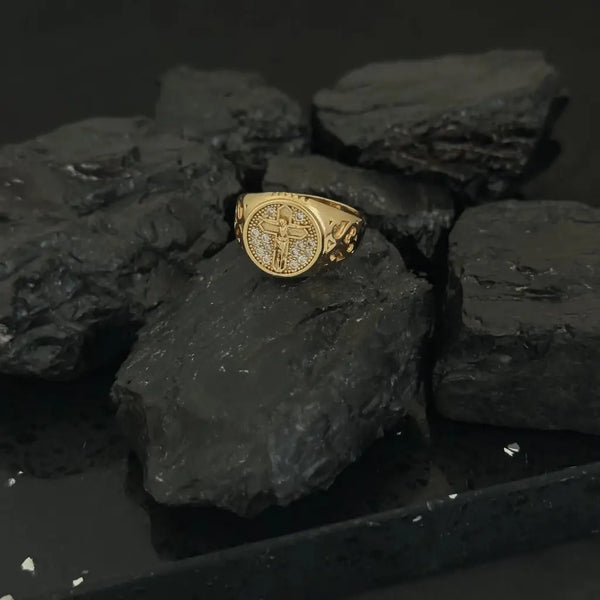Anillo Crucifijo Cristal