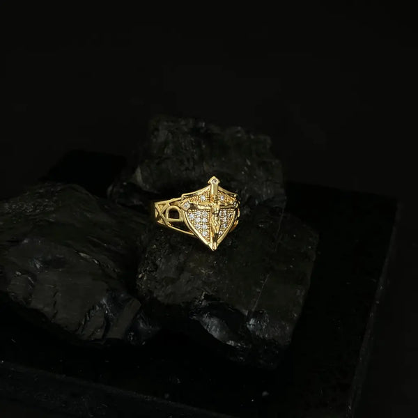 Anillo Crucifijo Cristal