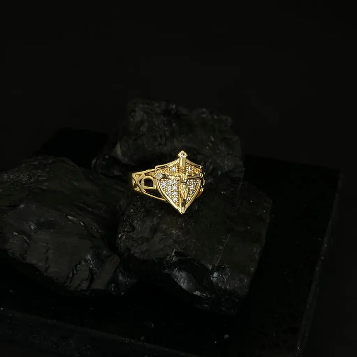 Anillo Crucifijo Cristal