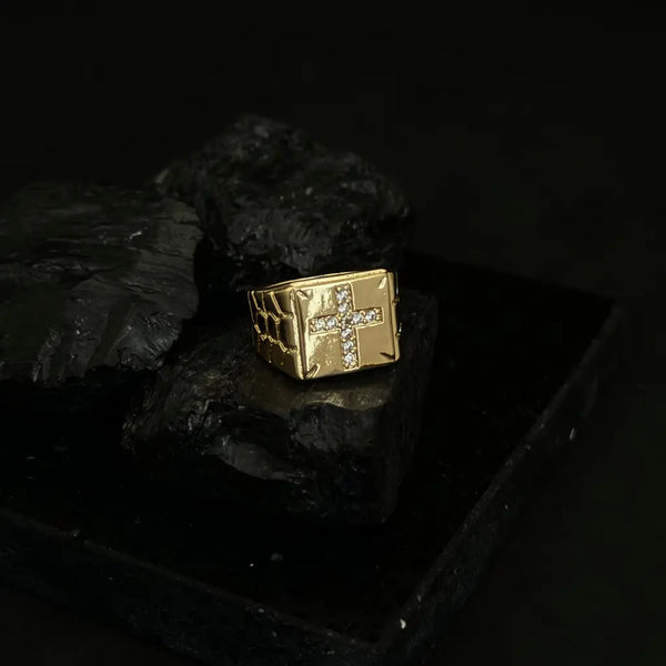 Anillo Cruz Cristal