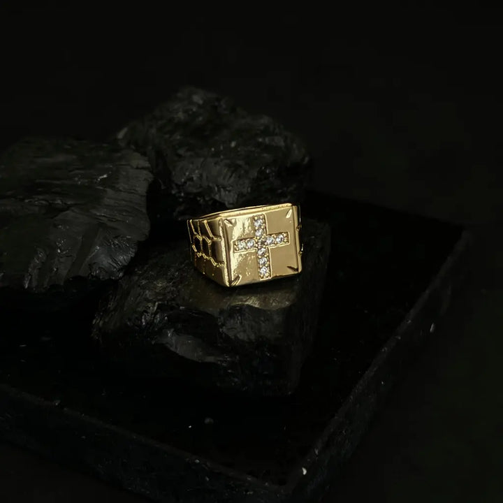 Anillo Cruz Cristal