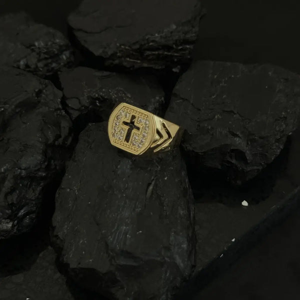 Anillo Cruz Cristal