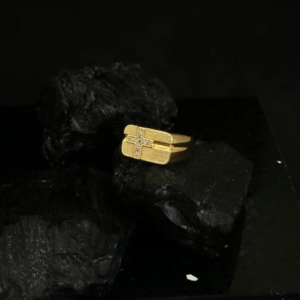 Anillo Cruz Cristal