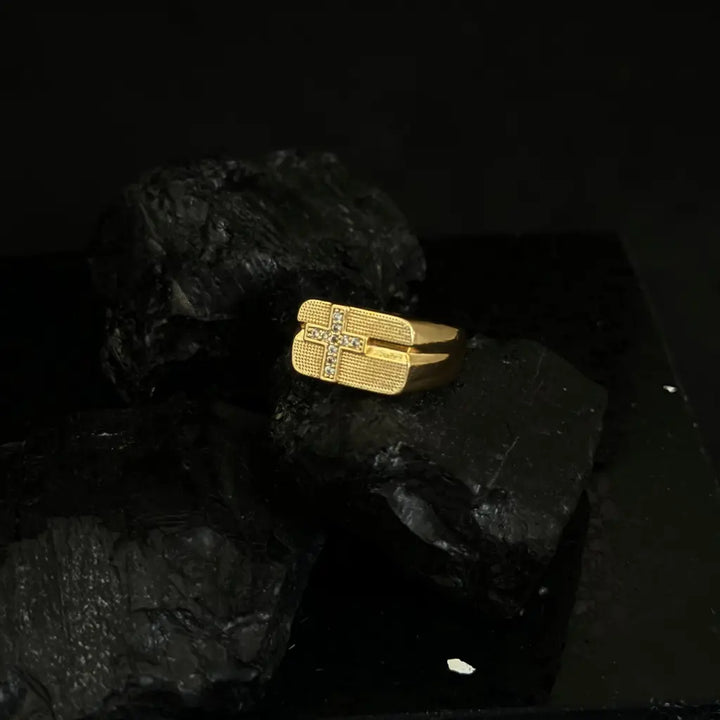 Anillo Cruz Cristal