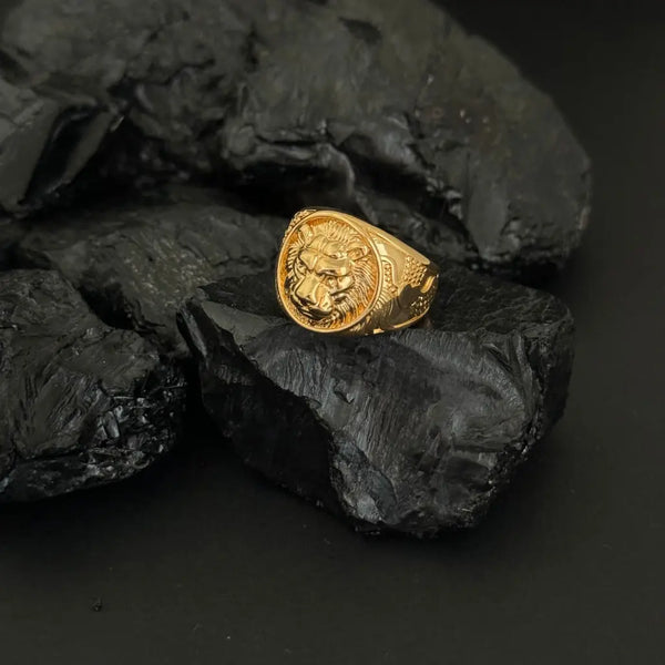 Anillo De Caballero Con Diseño De León