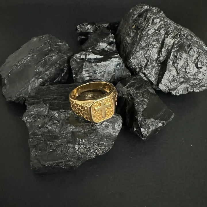 Anillo De Caballero De Cruz Rustica
