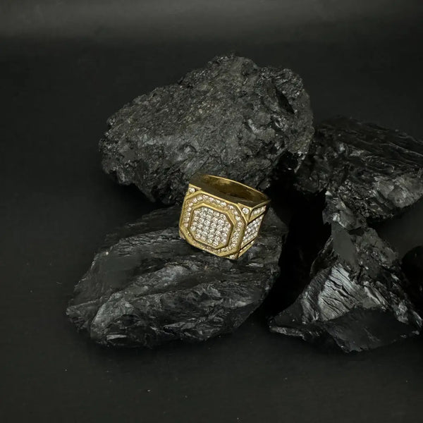 Anillo De Caballero De Piedras Cristal + Envío Gratis
