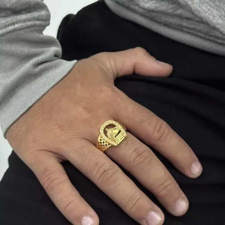 Anillo De Caballero de Caballo Cristal 2