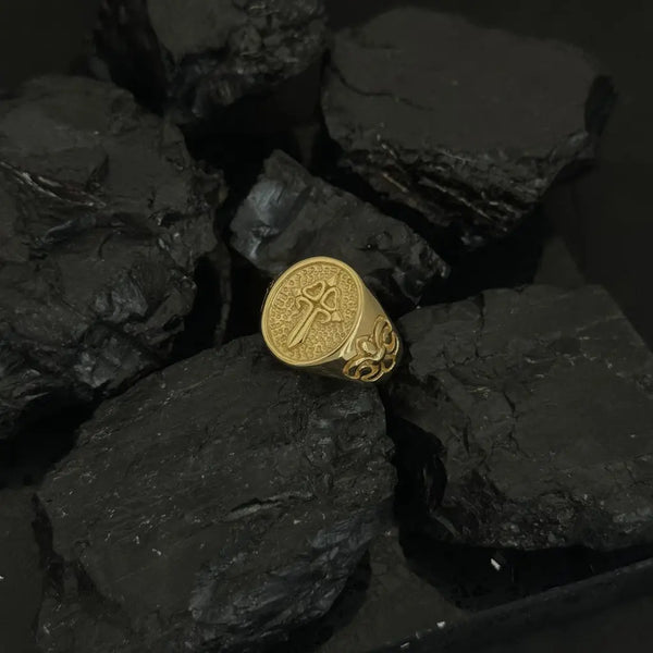 Anillo De Cruz Rustica