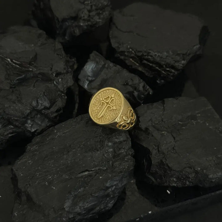 Anillo De Cruz Rustica