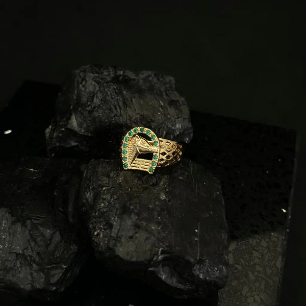 Anillo Horse Verde