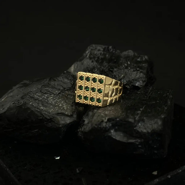 Anillo Multizircon Verde