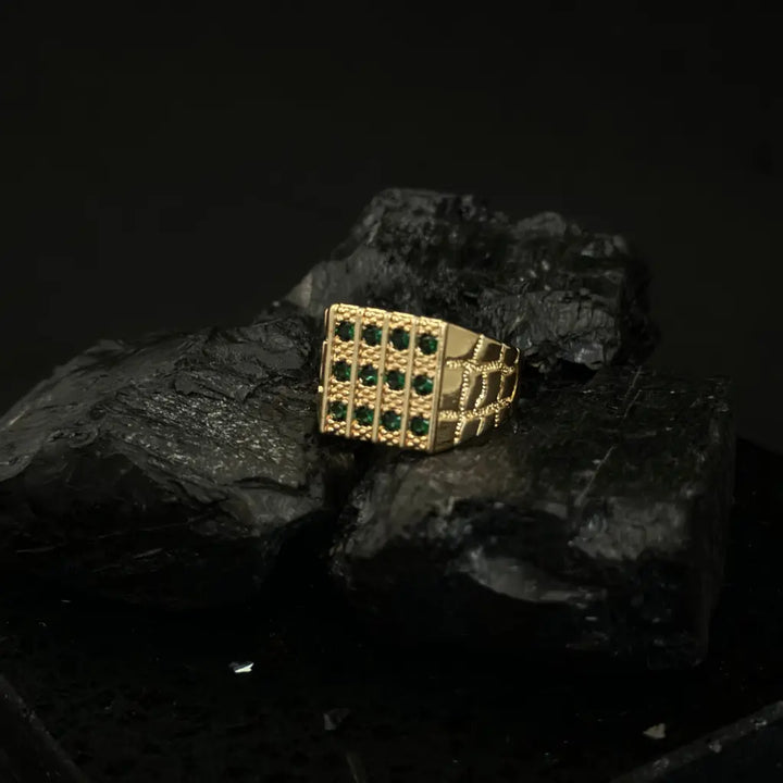 Anillo Multizircon Verde