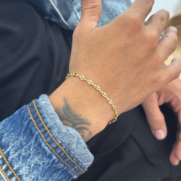 Pulsera Gucci De 20cm-3mm De Grosor Para Caballero + Envió Gratis