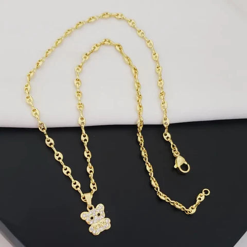 Cadena Para Niños De Tejido Veneciano De 45cm-1mm De Grosor + Dije De La Virgen De Guadalupe + Envío Gratis